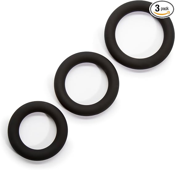 3-Piece Thick Silicone Cock Ring Set for Men  