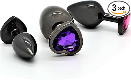 Luxury 3-Piece Seamless Black Anal Plug Training Set with Storage Bag