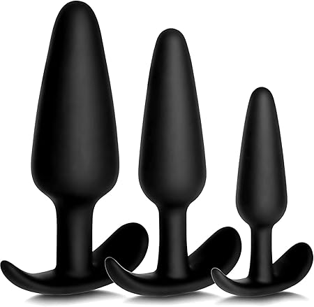 Classic 3-Piece Ergonomic Skin-Friendly Silicone Anal Plug Trainer Set