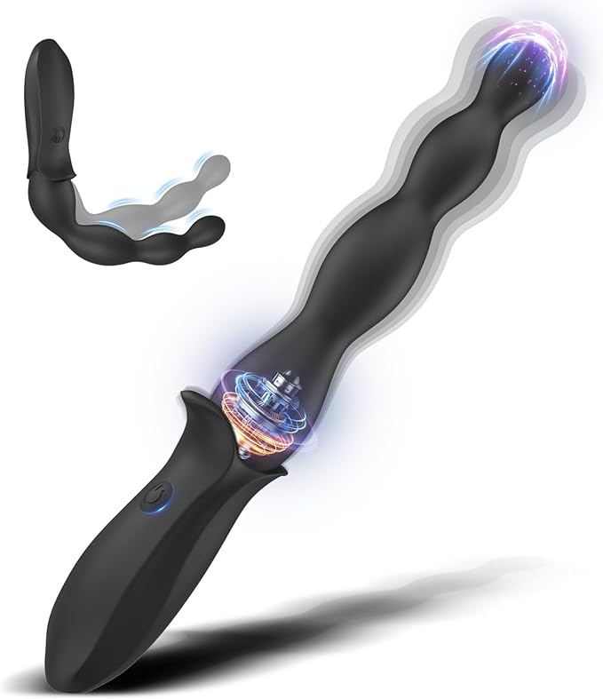 Vibrating Anal Beads Beginner-Friendly Butt Plug, Adult Sex Toy for Men Women Couples
