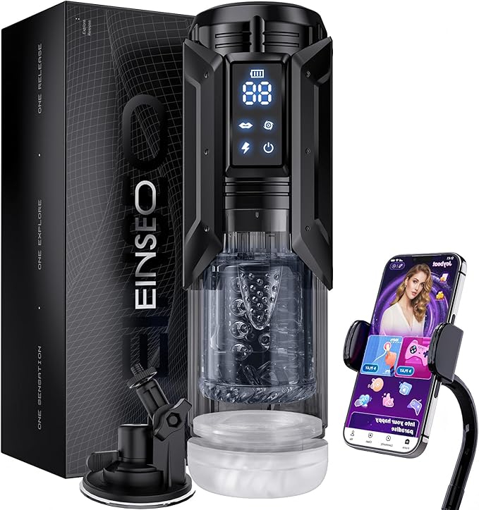 EINSEO Male Masturbator Sex Toy for Men with Phone Holder
