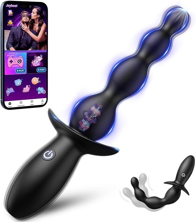 Vibrating Anal Beads Butt Plug for Beginners – 4 Graduated Beads with 9 Vibration Modes