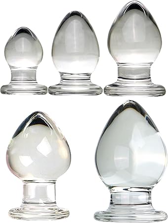 Classic Clear Crystal Glass Plug Set