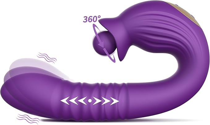 Tracy's Dog Vibrator Dildo Sex Toys, G Spot Clit Nipple Stimulator with 10 Thrusting