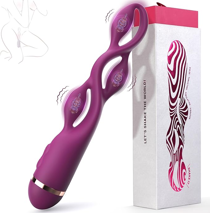 G spot Vibrator Adult Toy - Toendi Premium Vibrators with 10 Modes, Triple Stimulation Full Silicone Silent Vibrator IPX7 Waterproof