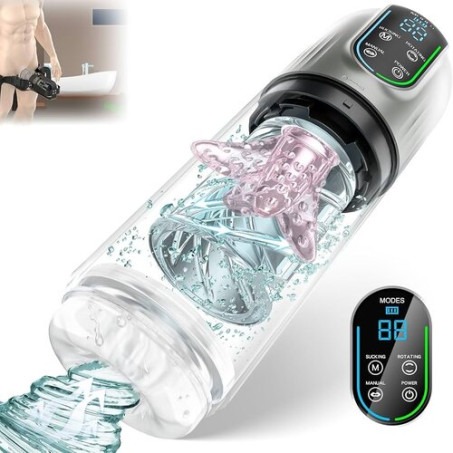 3 in 1 Automatic Male Masturbator Cup with Sucking & Vibrating & Thrusting Modes