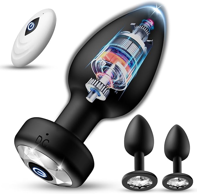 Vibrating Butt Plug for Beginners, 3PCS Butt Plugs Adult Sex Toys With 10 Vibrations, Anal Plug Vibrator with Remote Control for Men Women, Adult Anal Sex Toy & Games Prostate Massager
