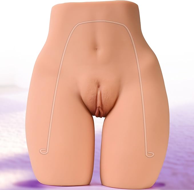 Sex Doll Torso for Men, Male Sex Dolls with Poseable Legs, Realistic Pocket Pussy Ass Stroker with 3D Textured Deep Vagina and Tight Anus