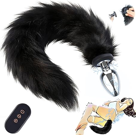 Luxury App & Remote-Controlled Metal Vibrating Anal Plug with Removable Cosplay Tail