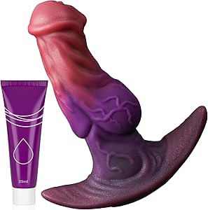 Radiant Sunset Fantasy Silicone Knobby Plug with Veins & T-Base (12cm)