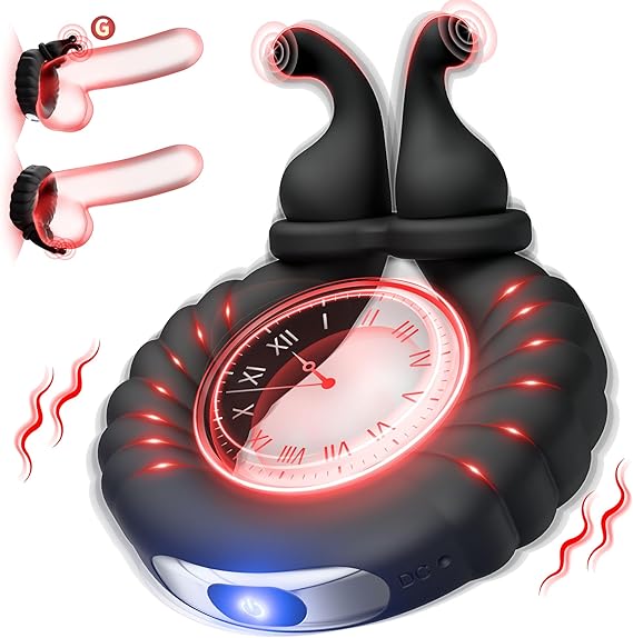Rechargeable Vibrating Cock Ring with Bunny Ears and Dual Motors  