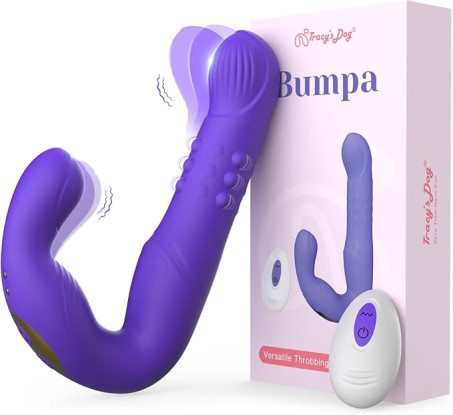 Tracy's Dog Prostate Massager Anal Vibrator, Sex Toys for Men P Spot Vibrator Dildos with 3 Wiggling 3 Throbbing 10 Vibrating Modes