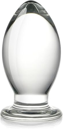Clear Acrylic Glass Temperature Play Dual-Use Anal Plug & Dildo