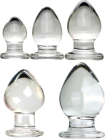 Classic Clear Crystal Glass Plug Set