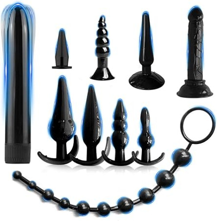 Luxury 10-Piece Multi-Shape Progressive Silicone Anal Plug Trainer Set