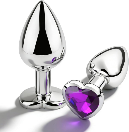 Beginner Silicone Butt Plug with Transparent Crystal Diamond Design