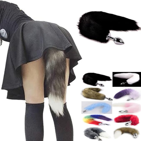 Butt Plug Fox Tail Cosplay Anal Plug Anal Butt Plug Adult Sex Toys for Beginner Women Men Couple