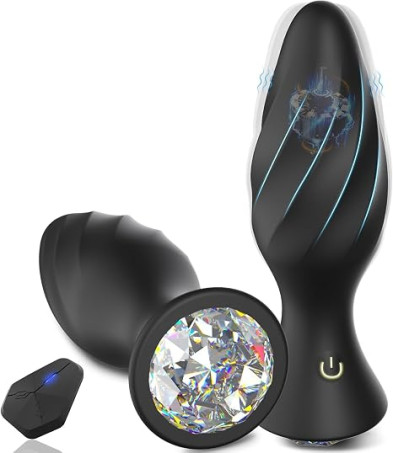 Ergonomic Remote Control Wireless Vibrating Silicone Plug (10 Vibration Modes)