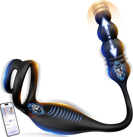 Thrusting Anal Vibrator Male Sex Toys for Men, Prostate Massager Anal Toys with 9 Thrust