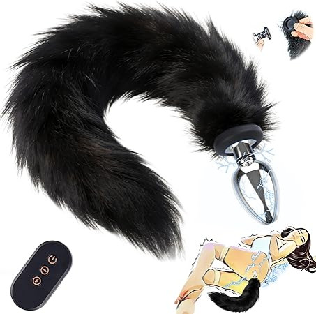 Luxury App & Remote-Controlled Metal Vibrating Anal Plug with Removable Cosplay Tail