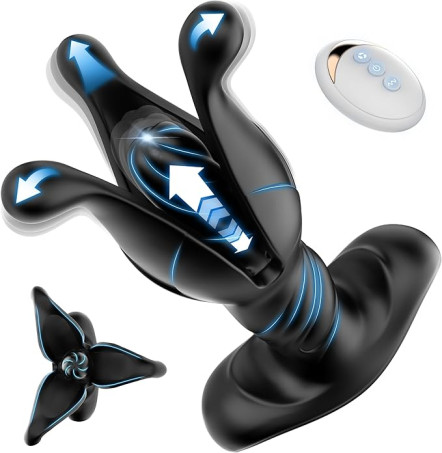Anal Toys Male Sex Toys for Men, Prostate Massager Anal Plug with 9 Expansion 9 Thrust