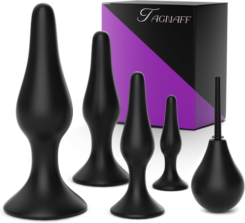 Butt Plug with Suction Cup Kit of 4+1