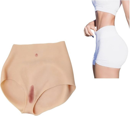Silicone Panties Realistic Sissy False Pussy Boxer Briefs Insertable Hiding Gaff Fake Vagina Underwear for Drag Queen