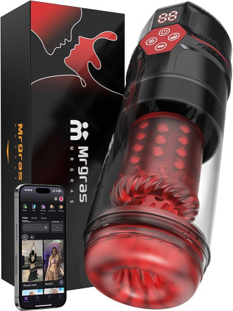 Mrgras Male Masturbator Penis Pump - AI Sync Male Sex Toys for Men 