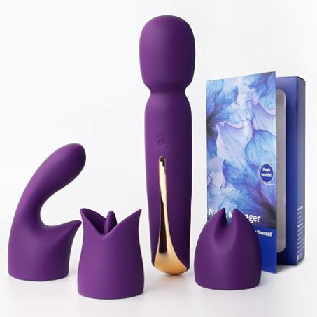 NightWind 4 in 1 Wand Vibrator Kit for Women